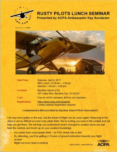 AOPA Rusty Pilots L35 flyer